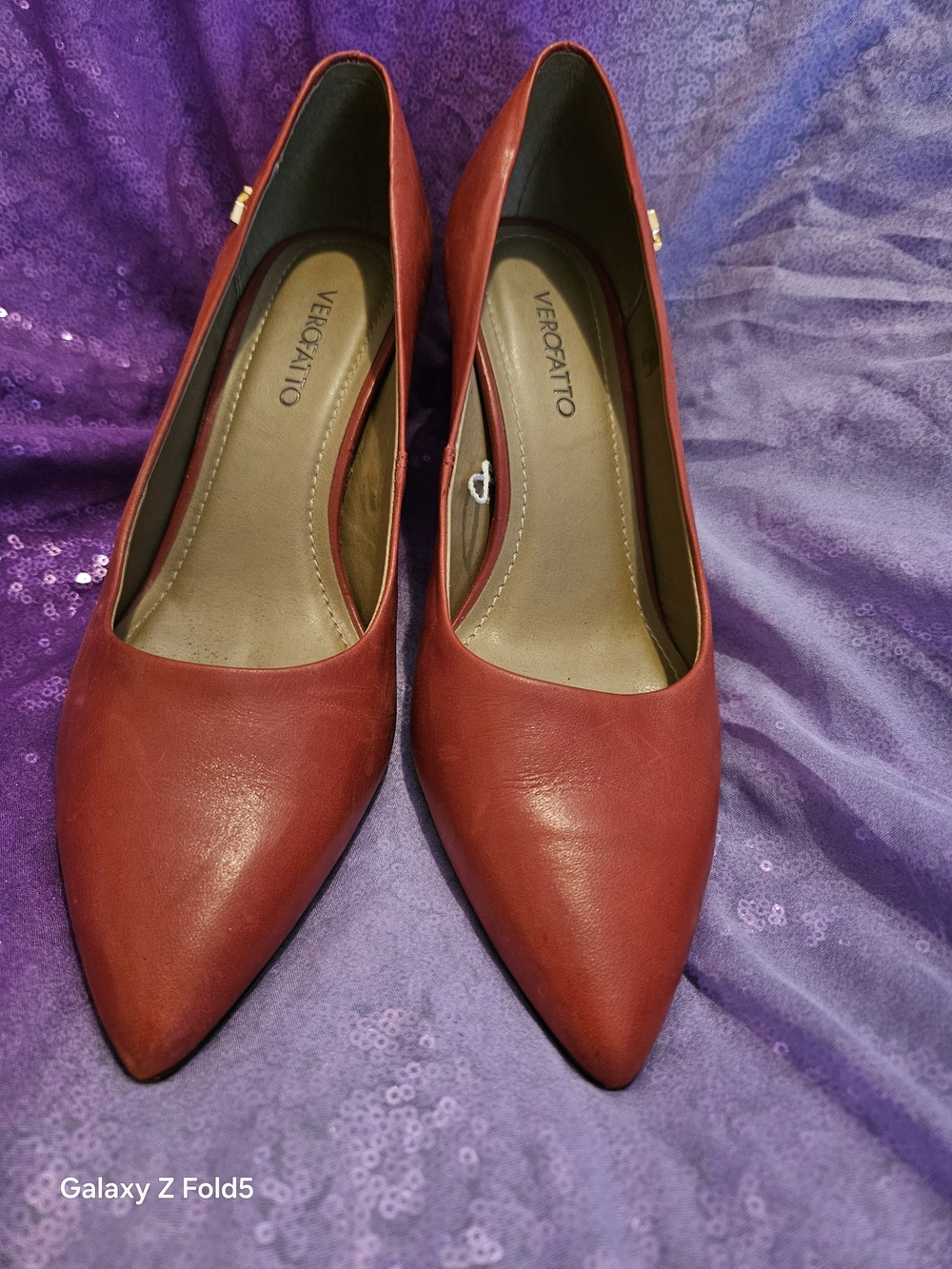 Red Pointed-Toe Women's Pumps Verofatto